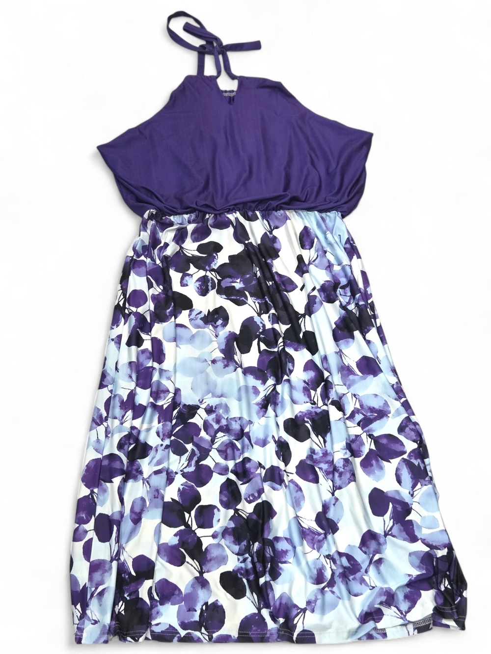 Lily by Firmiana Floral Halter Dress - Plus Size 2XL - Boho Tropical